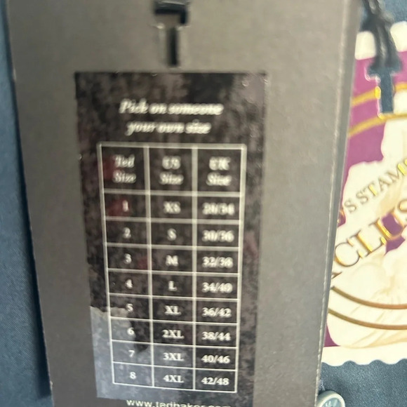 NWT Ted Baker Nordstrom navy dress shirt size L (38) beautiful - Picture 8 of 9